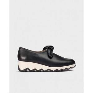 NEW WONDERS women's simon 11 wedge leather shoes in black